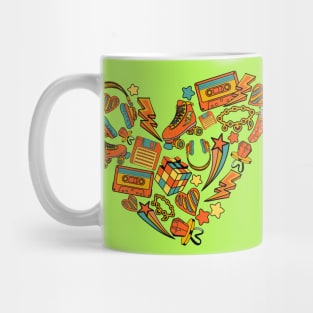 90s Heart filled with nostalgia Mug